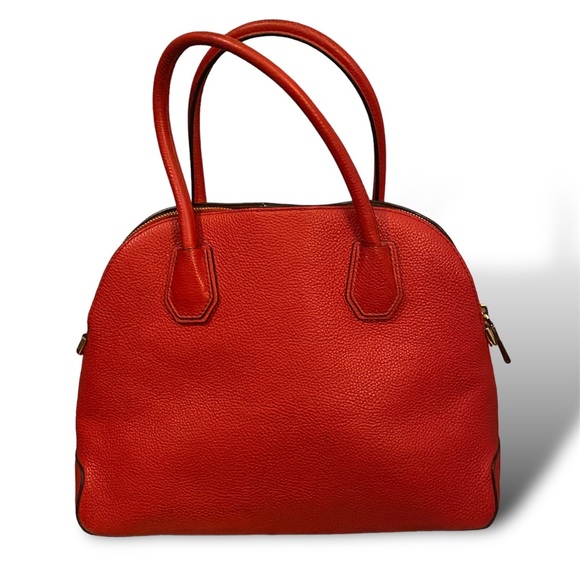 RED LEATHER MICHAEL KORS PURSE - Picture 2 of 7